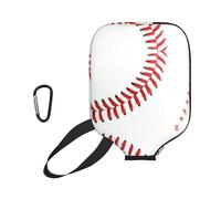 EZDLOWVBA Baseball Lace Close Up Print Pickleball Paddle Cover, Neoprene Racket Sleeve with Zipper, 11.6'' * 8.7'' Soft & Durable Pickleball Paddle Protection Cover