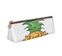 EZDLOWVBA Be A Pineapple Print Cute Pencil Case for Girls Boys,Leather Stationery Organizer Box School Office Supplies Case