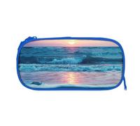 EZDLOWVBA Beach Sun Cloud Print Pencil Cases Boys Girls Lovely Pencilcase with Zip Organizer for Students Pencil Case for Daughter Son Desk Pencil Pouch
