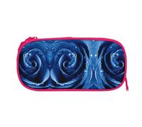 EZDLOWVBA Beautiful Blue Rose Illustration Print Pencil Cases Boys Girls Lovely Pencilcase with Zip Organizer for Students Pencil Case for Daughter Son Desk Pencil Pouch