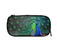 EZDLOWVBA Beautiful Peacock Print Pencil Cases Boys Girls Lovely Pencilcase with Zip Organizer for Students Pencil Case for Daughter Son Desk Pencil Pouch