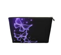 EZDLOWVBA Beautiful Purple Butterfly Print Makeup Bag Cosmetic Bag for Purse Travel Make Up Organizer for Handbag,Waterproof Beauty Pouch for Women and Girls