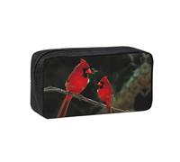 EZDLOWVBA Beautiful Red Birds Print Portable Student Kids Pencil Case Pen Bag Durable Stationery Pouch,Capacity Bag Pouch Holder