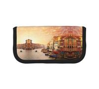 EZDLOWVBA Beautiful Venice Canal View Print Pencil Case for Student Teens Adults Pencil Bag Case Kids Pencil Box Storage Bags Girls Pen Pouch Big Capacity