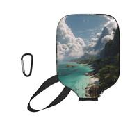 EZDLOWVBA Beautiful Views Print Pickleball Paddle Cover, Neoprene Racket Sleeve with Zipper, 11.6'' * 8.7'' Soft & Durable Pickleball Paddle Protection Cover