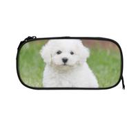 EZDLOWVBA Bichon Frise Dog Print Pencil Cases Boys Girls Lovely Pencilcase with Zip Organizer for Students Pencil Case for Daughter Son Desk Pencil Pouch