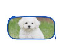 EZDLOWVBA Bichon Frise Dog Print Pencil Cases Boys Girls Lovely Pencilcase with Zip Organizer for Students Pencil Case for Daughter Son Desk Pencil Pouch