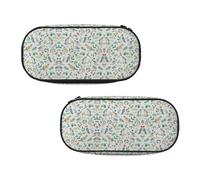 EZDLOWVBA Bird and Flower Print Pencil Cases Boys Girls Lovely Pencilcase with Zip Organizer for Students Pencil Case for Daughter Son Desk Pencil Pouch