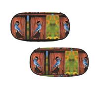 EZDLOWVBA Birds & Sunflowers Print Pencil Cases Boys Girls Lovely Pencilcase with Zip Organizer for Students Pencil Case for Daughter Son Desk Pencil Pouch