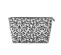 EZDLOWVBA Black and White Leopard Print Print Makeup Bag Cosmetic Bag for Purse Travel Make Up Organizer for Handbag,Waterproof Beauty Pouch for Women and Girls