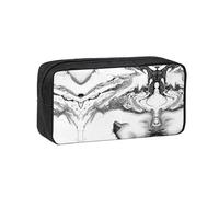 EZDLOWVBA Black and White Marble Print Pencil Case for Boys Girls Secondary School Pen Holder for Kids Girls Pen Pouch Pencil Bag Office College Stationery