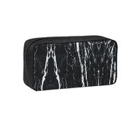 EZDLOWVBA Black and White Marble Print Portable Student Kids Pencil Case Pen Bag Durable Stationery Pouch,Capacity Bag Pouch Holder