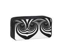 EZDLOWVBA Black and White Print Portable Student Kids Pencil Case Pen Bag Durable Stationery Pouch,Capacity Bag Pouch Holder