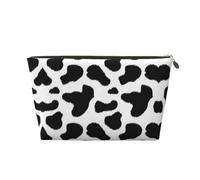 EZDLOWVBA Black & White Leopard Print Makeup Bag Cosmetic Bag for Purse Travel Make Up Organizer for Handbag,Waterproof Beauty Pouch for Women and Girls