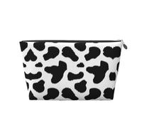 EZDLOWVBA Black & White Leopard Print Makeup Bag Cosmetic Bag for Purse Travel Make Up Organizer for Handbag,Waterproof Beauty Pouch for Women and Girls