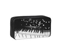 EZDLOWVBA Black White Music Note Print Pencil Case for Boys Girls Secondary School Pen Holder for Kids Girls Pen Pouch Pencil Bag Office College Stationery