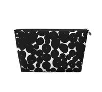 EZDLOWVBA Black White Polka Dots Print Makeup Bag Cosmetic Bag for Purse Travel Make Up Organizer for Handbag,Waterproof Beauty Pouch for Women and Girls