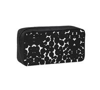 EZDLOWVBA Black White Polka Dots Print Portable Student Kids Pencil Case Pen Bag Durable Stationery Pouch,Capacity Bag Pouch Holder