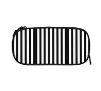 EZDLOWVBA Black & White Stripe Print Pencil Cases Boys Girls Lovely Pencilcase with Zip Organizer for Students Pencil Case for Daughter Son Desk Pencil Pouch