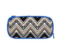 EZDLOWVBA Black White Tan Zigzag Print Pencil Cases Boys Girls Lovely Pencilcase with Zip Organizer for Students Pencil Case for Daughter Son Desk Pencil Pouch
