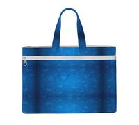 EZDLOWVBA Blue Beautful Butterfly Print Canvas Tote File Bag Suitable For Studying, Traveling, Traveling, Commuting, Etc.