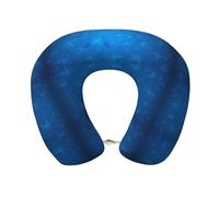 EZDLOWVBA Blue Beautful Butterfly Print Memory Foam Travel Pillow Soft For Flights, Road Trips, Long Distance, Sleeping Neck Support