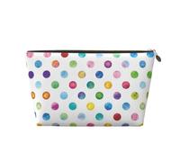 EZDLOWVBA Blue Polka Dot Pattern Print Makeup Bag Cosmetic Bag for Purse Travel Make Up Organizer for Handbag,Waterproof Beauty Pouch for Women and Girls