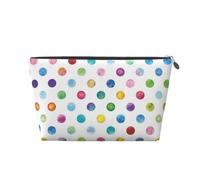 EZDLOWVBA Blue Polka Dot Pattern Print Makeup Bag Cosmetic Bag for Purse Travel Make Up Organizer for Handbag,Waterproof Beauty Pouch for Women and Girls