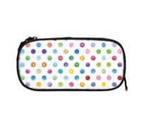 EZDLOWVBA Blue Polka Dot Pattern Print Pencil Cases Boys Girls Lovely Pencilcase with Zip Organizer for Students Pencil Case for Daughter Son Desk Pencil Pouch