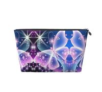 EZDLOWVBA Blue Purple Butterfly Print Makeup Bag Cosmetic Bag for Purse Travel Make Up Organizer for Handbag,Waterproof Beauty Pouch for Women and Girls
