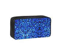 EZDLOWVBA Blue Rose Print Portable Student Kids Pencil Case Pen Bag Durable Stationery Pouch,Capacity Bag Pouch Holder