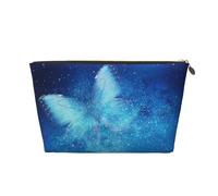 EZDLOWVBA Blue Starry Butterfly Print Makeup Bag Cosmetic Bag for Purse Travel Make Up Organizer for Handbag,Waterproof Beauty Pouch for Women and Girls