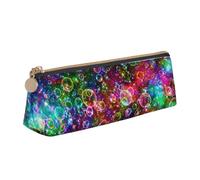 EZDLOWVBA Bright Beautiful Colorful Art Print Cute Pencil Case for Girls Boys,Leather Stationery Organizer Box School Office Supplies Case