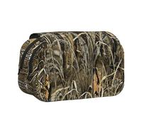 EZDLOWVBA Camo Yellow & Green Print Pencil Case Large Capacity Pen Pouch Pencil Bag with 2 Compartments Pen Holder Organizer Stationery Bag