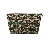 EZDLOWVBA Camouflage Green Print Makeup Bag Cosmetic Bag for Purse Travel Make Up Organizer for Handbag,Waterproof Beauty Pouch for Women and Girls