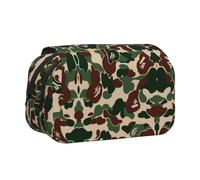 EZDLOWVBA Camouflage Green Print Pencil Case Large Capacity Pen Pouch Pencil Bag with 2 Compartments Pen Holder Organizer Stationery Bag