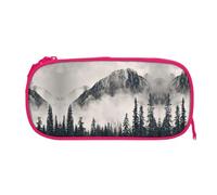 EZDLOWVBA Canadian Smokey Mountain Cliff Print Pencil Cases Boys Girls Lovely Pencilcase with Zip Organizer for Students Pencil Case for Daughter Son Desk Pencil Pouch