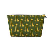 EZDLOWVBA Cartoon Giraffe Print Makeup Bag Cosmetic Bag for Purse Travel Make Up Organizer for Handbag,Waterproof Beauty Pouch for Women and Girls