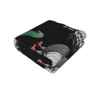 EZDLOWVBA Cartoon Pigeon Print Fleece Throw Blanket For Couch Sofa Bed, Cozy Fuzzy Soft Lightweight Warm Blankets For All Seasons