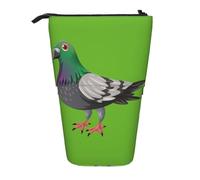 EZDLOWVBA Cartoon Pigeon Print Stationery Bag for Boys & Girls, Stand Pencil Holder, Zip Pencil Case, Telescopic Case, Students & Office Middle School