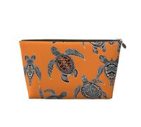 EZDLOWVBA Cartoon Sea Turtle Print Makeup Bag Cosmetic Bag for Purse Travel Make Up Organizer for Handbag,Waterproof Beauty Pouch for Women and Girls