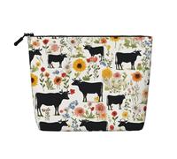 EZDLOWVBA Cattle Farm Sanctuary Print Cattle Farm Sanctuary Print Fake Hemp Makeup Bag – Travel, and Daily Storage Essential – Reusable Cosmetic Bag, Zipper Pouch, Make-Up Tool