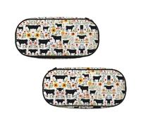 EZDLOWVBA Cattle Farm Sanctuary Print Pencil Cases Boys Girls Lovely Pencilcase with Zip Organizer for Students Pencil Case for Daughter Son Desk Pencil Pouch