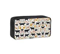 EZDLOWVBA Cattle Farm Sanctuary Print Portable Student Kids Pencil Case Pen Bag Durable Stationery Pouch,Capacity Bag Pouch Holder