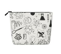 EZDLOWVBA Chemistry Print Print Chemistry Print Print Fake Hemp Makeup Bag â€“ Travel, and Daily Storage Essential â€“ Reusable Cosmetic Bag, Zipper Pouch, Make-Up Tool