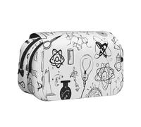 EZDLOWVBA Chemistry Print Print Pencil Case Large Capacity Pen Pouch Pencil Bag with 2 Compartments Pen Holder Organizer Stationery Bag