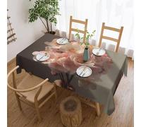 EZDLOWVBA Cherry Blossom Bouquet Print Rectangle Tablecloth Wipeable Tablecloths Water Resistance Table Cover For Home Dining Kitchen Party (54"X72")