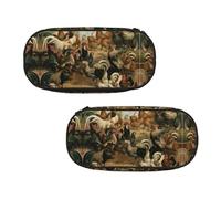 EZDLOWVBA Chicken and Rooster Print Print Pencil Cases Boys Girls Lovely Pencilcase with Zip Organizer for Students Pencil Case for Daughter Son Desk Pencil Pouch