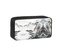 EZDLOWVBA Chinese Landscape Painting Print Portable Student Kids Pencil Case Pen Bag Durable Stationery Pouch,Capacity Bag Pouch Holder