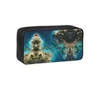 EZDLOWVBA Coastline Print Portable Student Kids Pencil Case Pen Bag Durable Stationery Pouch,Capacity Bag Pouch Holder